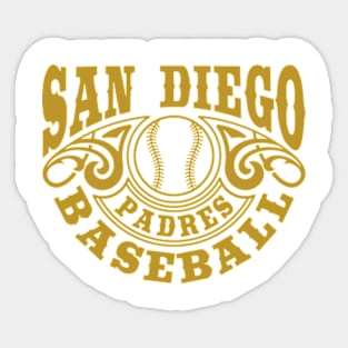 Vintage Retro San Diego Padres Baseball Sticker